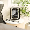 image:imageUmbra Bellwood 5x7 Desk Picture Frame with Bent Wood Trim and TwoSided Rotating Display Natural  Beech wood 360 degree pivot two photo display portrait or landscape wipe cleanBlack