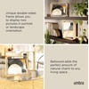 image:imageUmbra Bellwood 5x7 Desk Picture Frame with Bent Wood Trim and TwoSided Rotating Display Natural  Beech wood 360 degree pivot two photo display portrait or landscape wipe cleanNatural