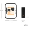 image:imageUmbra Bellwood Desk Picture Frame Rotating Double Sided 4x6 Black  Beech wood 360 degree pivot two photo display portrait or landscape wipe clean