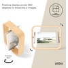 image:imageUmbra Bellwood Desk Picture Frame Rotating Double Sided 4x6 Natural  Beech wood 360 degree pivot two photo display portrait or landscape wipe clean