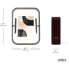 image:imageUmbra Bellwood Desk Picture Frame Rotating Double Sided 4x6 Walnut  Beech wood 360 degree pivot two photo display portrait or landscape wipe clean