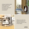 image:imageUmbra Bellwood Desk Picture Frame Rotating Double Sided 4x6 Walnut  Beech wood 360 degree pivot two photo display portrait or landscape wipe clean