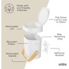 image:imageUmbra Bellwood Kitchen Compost Bin  WhiteNatural Countertop or Cabinet Mounted 4L Compost Container with Hidden Bag Retainer BPAFree amp Dishwasher Safe Bellwood Collection  Removable wooden handle hidden bag retainer dishwasher safe BPAfree recycled plastic
