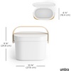 image:imageUmbra Bellwood Kitchen Compost Bin  WhiteNatural Countertop or Cabinet Mounted 4L Compost Container with Hidden Bag Retainer BPAFree amp Dishwasher Safe Bellwood Collection  Removable wooden handle hidden bag retainer dishwasher safe BPAfree recycled plastic