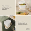 image:imageUmbra Bellwood Kitchen Compost Bin  WhiteNatural Countertop or Cabinet Mounted 4L Compost Container with Hidden Bag Retainer BPAFree amp Dishwasher Safe Bellwood Collection  Removable wooden handle hidden bag retainer dishwasher safe BPAfree recycled plastic