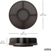 image:imageUmbra Bellwood Lazy Susan Divided Tray Organizer for Pantry Spices and More Made of Durable Plastic and Wood BlackWalnutBlackWalnut