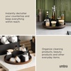 image:imageUmbra Bellwood Lazy Susan Divided Tray Organizer for Pantry Spices and More Made of Durable Plastic and Wood BlackWalnutBlackWalnut
