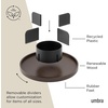 image:imageUmbra Bellwood Lazy Susan Divided Tray Organizer for Pantry Spices and More Made of Durable Plastic and Wood BlackWalnutBlackWalnut