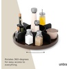 image:imageUmbra Bellwood Lazy Susan Divided Tray Organizer for Pantry Spices and More Made of Durable Plastic and Wood BlackWalnutBlackWalnut