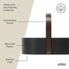 image:imageUmbra Bellwood Makeup Organizer with Handle Large WhiteNatural  Three tier capacity removable brush cup integrated carry design vanity countertop use sixty percent recycled plasticBlackWalnut