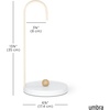 image:imageUmbra Bellwood Paper Towel Holder Wooden with Weighted Base BlackWalnut  Freestanding design protects countertops easy onehand use renewable poplar wood matches collectionWhiteNatural