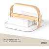 image:imageUmbra Bellwood Paper Towel Holder Wooden with Weighted Base BlackWalnut  Freestanding design protects countertops easy onehand use renewable poplar wood matches collectionWhiteNatural