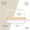 image:imageUmbra Bellwood Paper Towel Holder Wooden with Weighted Base BlackWalnut  Freestanding design protects countertops easy onehand use renewable poplar wood matches collectionWhiteNatural