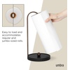 image:imageUmbra Bellwood Paper Towel Holder Wooden with Weighted Base BlackWalnut  Freestanding design protects countertops easy onehand use renewable poplar wood matches collectionBlackWalnut