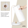 image:imageUmbra Bellwood Paper Towel Holder Wooden with Weighted Base BlackWalnut  Freestanding design protects countertops easy onehand use renewable poplar wood matches collectionWhiteNatural