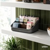 image:imageUmbra Bellwood Utensil Holder Kitchen Storage Organizer WhiteNatural  Three tier compartments removable dividers compact countertop fit recycled plasticBlackWalnut
