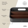 image:imageUmbra Bellwood Utensil Holder Kitchen Storage Organizer WhiteNatural  Three tier compartments removable dividers compact countertop fit recycled plasticBlackWalnut