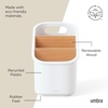 image:imageUmbra Bellwood Utensil Holder Kitchen Storage Organizer WhiteNatural  Three tier compartments removable dividers compact countertop fit recycled plasticWhiteNatural