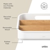 image:imageUmbra Bellwood Utensil Holder Kitchen Storage Organizer WhiteNatural  Three tier compartments removable dividers compact countertop fit recycled plasticWhiteNatural