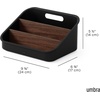 image:imageUmbra Bellwood Utensil Holder Kitchen Storage Organizer WhiteNatural  Three tier compartments removable dividers compact countertop fit recycled plasticBlackWalnut