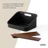 image:imageUmbra Bellwood Utensil Holder Kitchen Storage Organizer WhiteNatural  Three tier compartments removable dividers compact countertop fit recycled plasticBlackWalnut