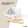 image:imageUmbra Bellwood Utensil Holder Kitchen Storage Organizer WhiteNatural  Three tier compartments removable dividers compact countertop fit recycled plasticWhiteNatural