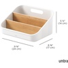 image:imageUmbra Bellwood Utensil Holder Kitchen Storage Organizer WhiteNatural  Three tier compartments removable dividers compact countertop fit recycled plasticWhiteNatural