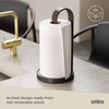 image:imageUmbra Bellwood Zewa Standing Kitchen Roll Holder and Paper Roll Holder for Kitchen Towels BlackWalnutBlackWalnut