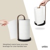 image:imageUmbra Bellwood Zewa Standing Kitchen Roll Holder and Paper Roll Holder for Kitchen Towels BlackWalnutBlackWalnut