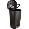 image:imageUmbra Brim 13 Gallon Trash Can with Lid Kitchen Garbage Can BlackNickel  Stainless steel foot pedal soft close mechanism concealed bag ring durable and sturdy easy wipe clean