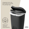 image:imageUmbra Brim 13 Gallon Trash Can with Lid Kitchen Garbage Can BlackNickel  Stainless steel foot pedal soft close mechanism concealed bag ring durable and sturdy easy wipe clean