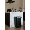 image:imageUmbra Brim 13 Gallon Trash Can with Lid Kitchen Garbage Can BlackNickel  Stainless steel foot pedal soft close mechanism concealed bag ring durable and sturdy easy wipe clean