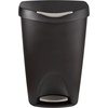 image:imageUmbra Brim 13 Gallon Trash Can with Lid Kitchen Garbage Can BlackNickel  Stainless steel foot pedal soft close mechanism concealed bag ring durable and sturdy easy wipe clean