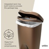 image:imageUmbra Brim 13 Gallon Trash Can with Lid Kitchen Garbage Can Bronze  Stainless steel foot pedal soft close mechanism concealed bag ring durable and sturdy easy wipe clean