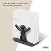 image:imageUmbra Buddy Napkin Holder for Kitchen amp Dining Room Holds Various Sizes of Paper Napkins Black  Softtouch finish fits cocktail to dinner playful design recycled material lightweight plastic5 x 6 x 3 inches