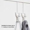 image:imageUmbra Buddy Over Door Hook Space Saving Cabinet Set of 2 White  Nonslip rubber tips EVA foam padding installs without tools protects surfaces towel storage solution recycled plasticWhite