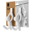 image:imageUmbra Buddy Over Door Hook Space Saving Cabinet Set of 2 White  Nonslip rubber tips EVA foam padding installs without tools protects surfaces towel storage solution recycled plasticWhite