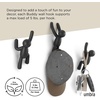 image:imageUmbra Buddy Wall Hooks Decorative Wall Mount Coat Hooks Set of 3 Black  Easy install with hardware holds 5lbs per hook entryway bedroom bathroom dorm playful hanging storage recycled plasticBlack