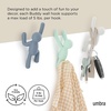 image:imageUmbra Buddy Wall Hooks Decorative Wall Mount Coat Hooks Set of 3 Black  Easy install with hardware holds 5lbs per hook entryway bedroom bathroom dorm playful hanging storage recycled plasticWhiteMintBlue