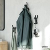 image:imageUmbra Buddy Wall Hooks Decorative Wall Mount Coat Hooks Set of 3 Black  Easy install with hardware holds 5lbs per hook entryway bedroom bathroom dorm playful hanging storage recycled plasticBlack