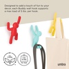 image:imageUmbra Buddy Wall Hooks Decorative Wall Mount Coat Hooks Set of 3 Black  Easy install with hardware holds 5lbs per hook entryway bedroom bathroom dorm playful hanging storage recycled plasticRedBlueYellow