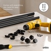 image:imageUmbra Cappa Double Curtain Rod Includes 2 Matching Finials Brackets amp Hardware 66 to 120Inch BlackBlack