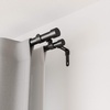 image:imageUmbra Cappa Double Curtain Rod Includes 2 Matching Finials Brackets amp Hardware 66 to 120Inch BlackBlack