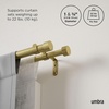 image:imageUmbra Cappa Double Curtain Rod Includes 2 Matching Finials Brackets amp Hardware 66 to 120Inch BlackGold