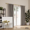 image:imageUmbra Cappa Double Curtain Rod Includes 2 Matching Finials Brackets amp Hardware 66 to 120Inch BlackGold