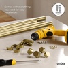 image:imageUmbra Cappa Double Curtain Rod Includes 2 Matching Finials Brackets amp Hardware 66 to 120Inch BlackGold