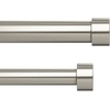 image:imageUmbra Cappa Double Curtain Rod Includes 2 Matching Finials Brackets amp Hardware 66 to 120Inch BlackNickel