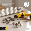 image:imageUmbra Cappa Double Curtain Rod Includes 2 Matching Finials Brackets amp Hardware 66 to 120Inch BlackNickel