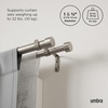 image:imageUmbra Cappa Double Curtain Rod Includes 2 Matching Finials Brackets amp Hardware 66 to 120Inch BlackNickel