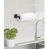 image:imageUmbra Cappa Wall Mount or Under the Counter Paper Towel Holder 14 L x 4 W x 26 H NickelBlack